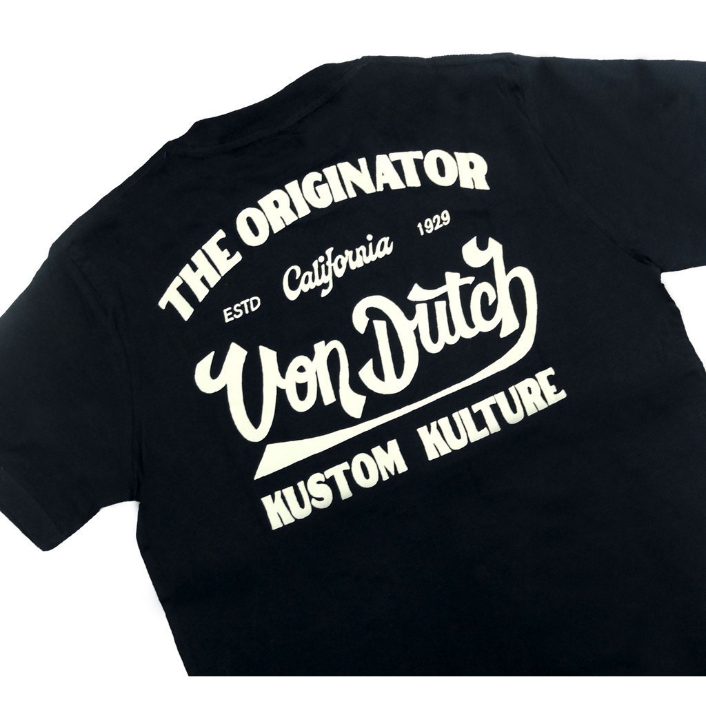 [HOT] Von Dutch  Tshirt Q22 Black Short sleeve Kaos Lengan Pendek Fashion casual short sleeves