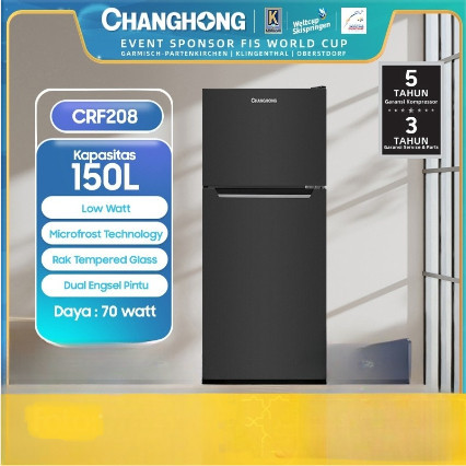 promo CHANGHONG Kulkas 2 Pintu CRF 208
