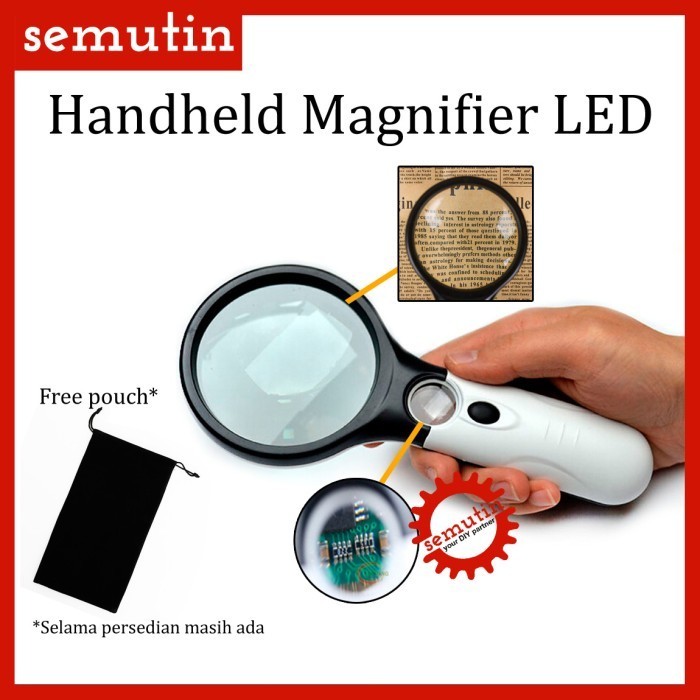Kaca Pembesar LED XINXIANG XX-6902  / Lampu Lup Lensa Magnifi - Hitam