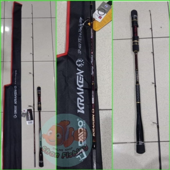 Joran Spinning Daido Kraken Jigging Free Packing Pipa Pralon - PE 3-5, Part Ujung aja