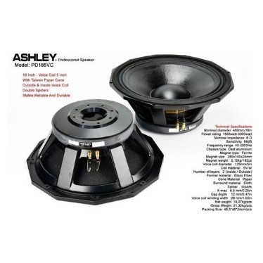 Speaker Komponen Ashley Pd1850 Original Component 18 Inch Pd 1850 ( Bayar Ditempat )