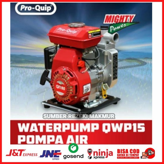 Waterpump PROQUIP 1.5 inch Mesin Pompa Air Sawah Portable QWP 15 USA