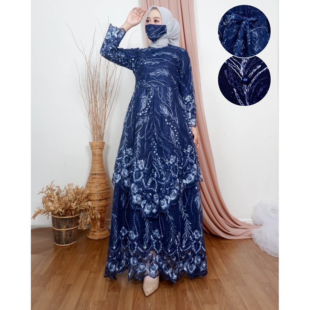 100% Original [COD] Bayar di Tempat | Gamis Tingkat Premium Quality Product | Sale Gamis Pesta Premi