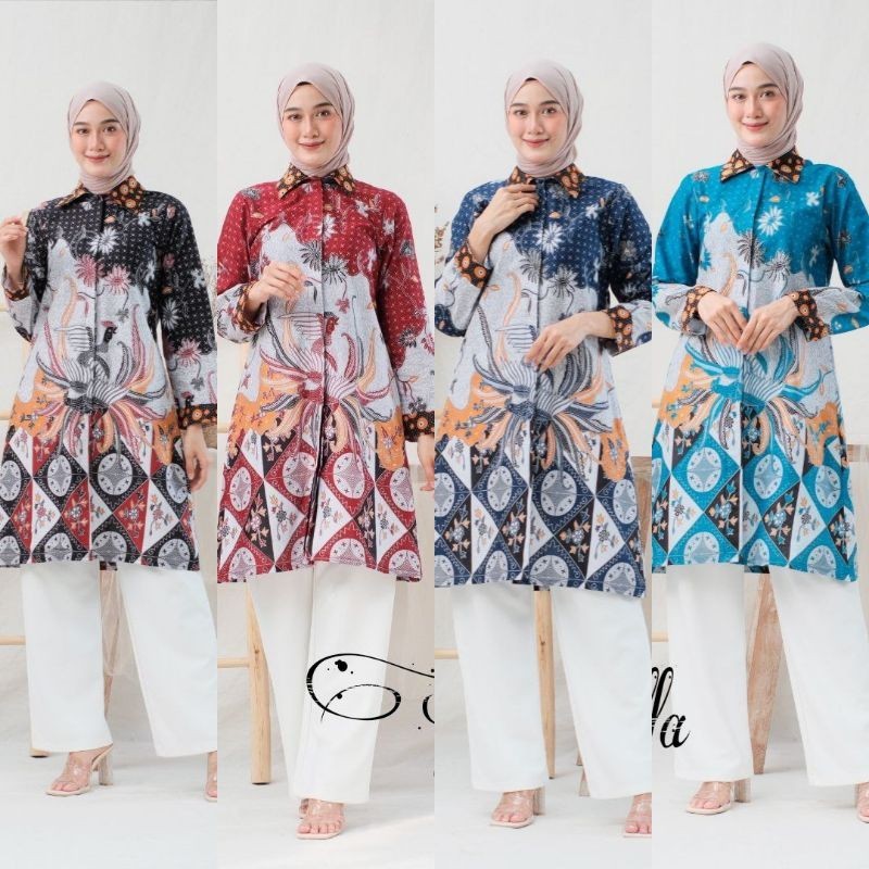 Atasan Wanita Baju Tunik Batik Jumbo Size M L XL XXL 3XL 4XL LD 130cm Tunik Jumbo LD 130 Tunik Jumbo