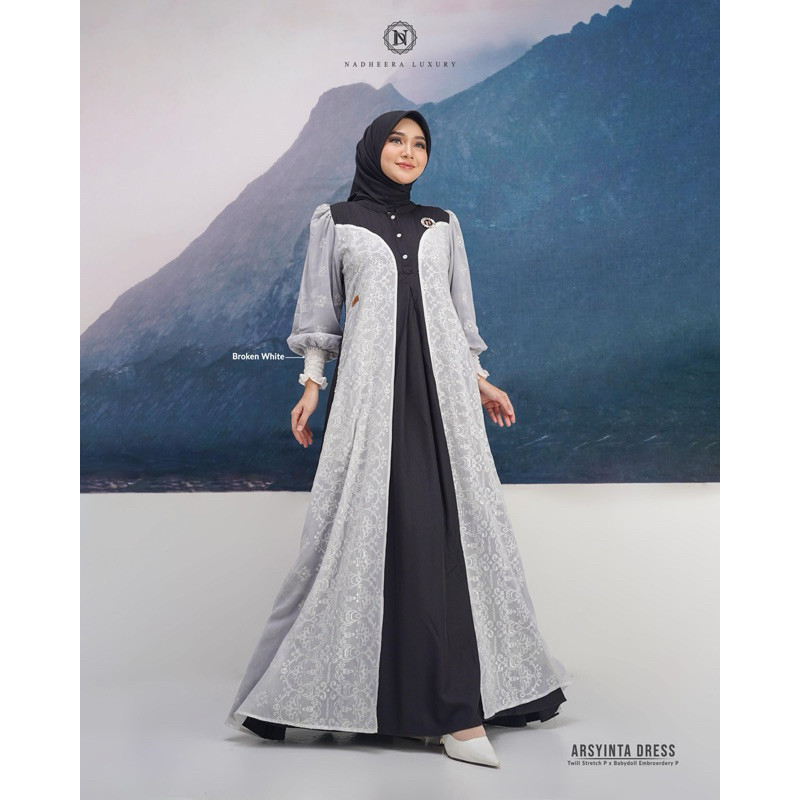 FLASH SALE ARSYINTA DRESS BY NADHEERA LUXURY GAMIS LEBARAN 2024 MEWAH PREMIUM