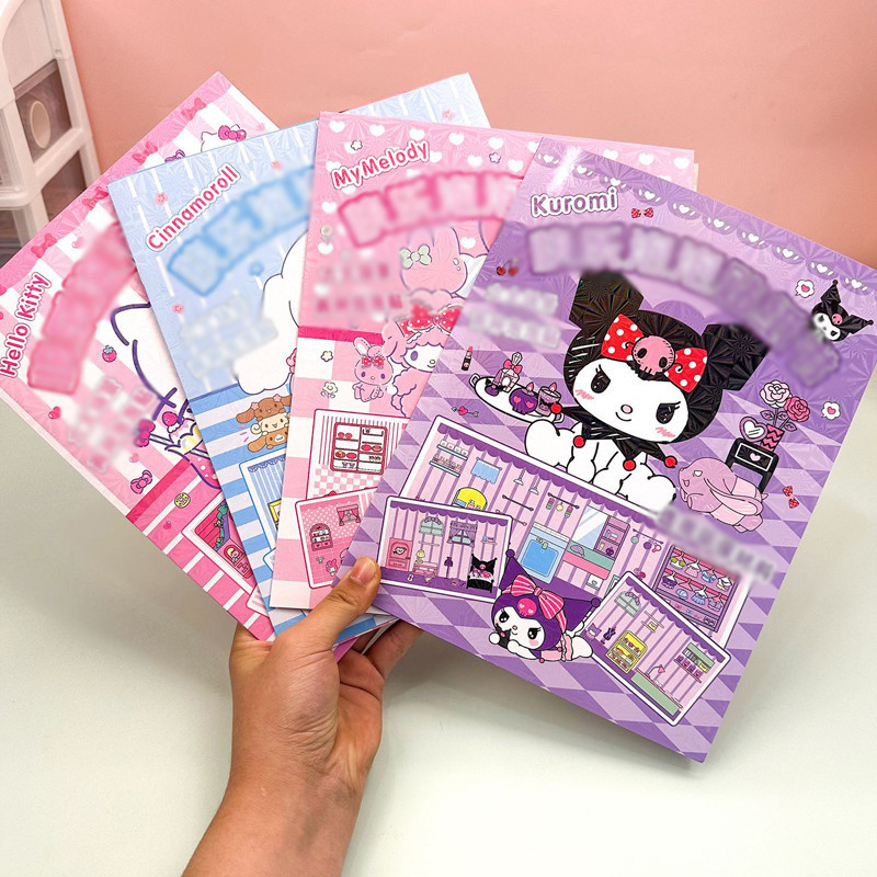 

[Readystock❤️COD]Buku Stiker Sanrio Happy Bubble Kartun DIY Stiker Pengganti Adegan Stiker