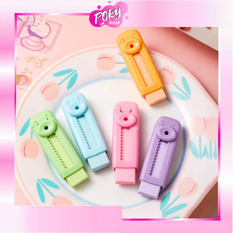 

POKY - S5998 Penghapus Mekanik / Hapusan Mekanik Warna Lucu Tidak Meninggalkan Serpihan / Sliding Eraser / Push Eraser / Eraser