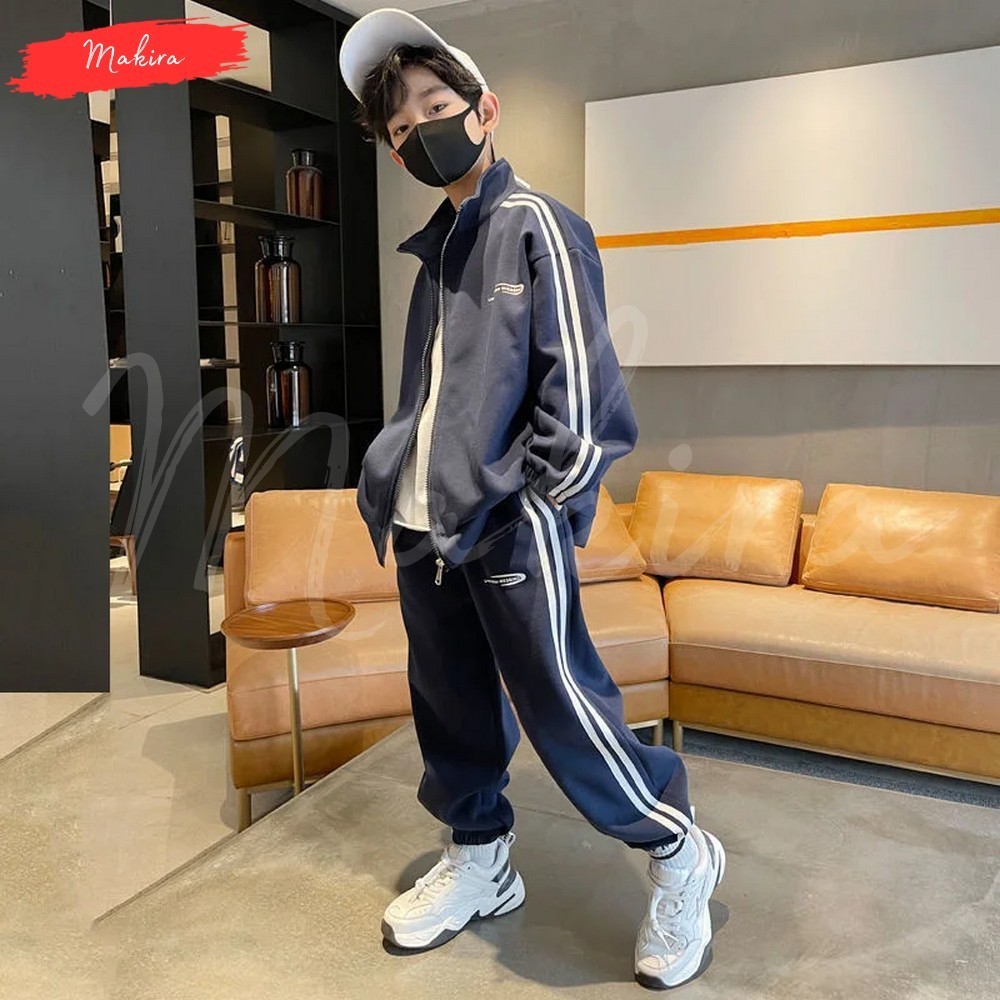 Jacket Coach Anak Umur 2 -12 Tahun Bahan Fleece Tebal Premium Gramasi 280 gr Jaket Sport Olahraga Ol