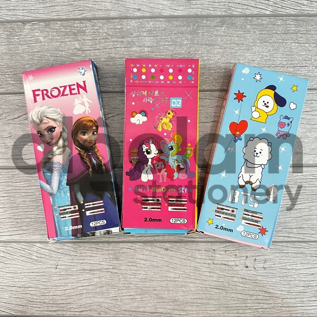 

SELUSIN ( 12 PCS ) Pensil Mekanik Fancy Karakter Kartun 2.0 mm
