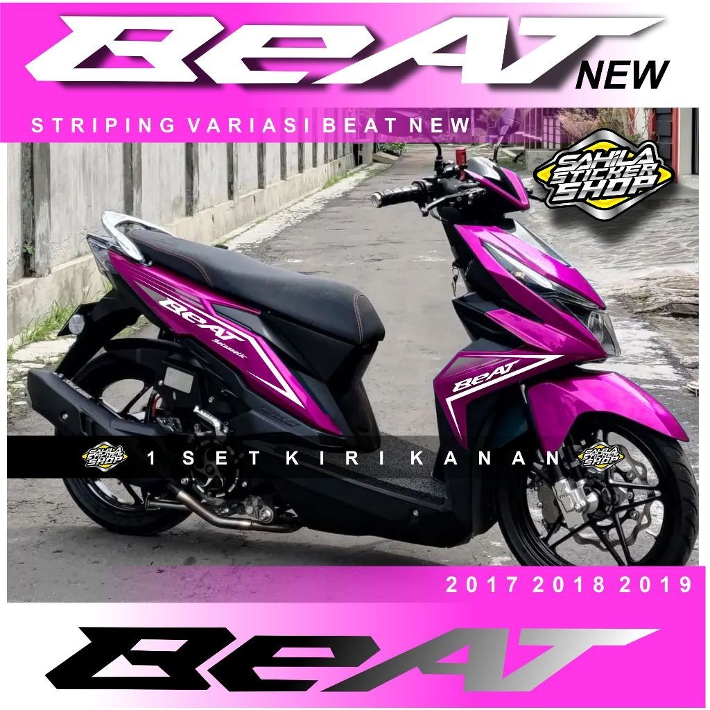 Striping Transparan Beat New Esp Simple Variasi Striping Motor Honda Beat New Esp Transparan # HONDA