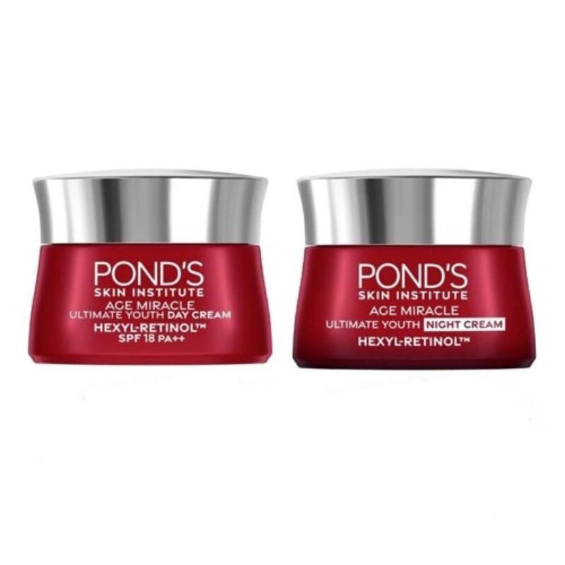 Ponds Age Miracle Day Cream 9g / Night 9g / Krim Ponds Age Miracle Siang & Malam / Tanjung_Pharma