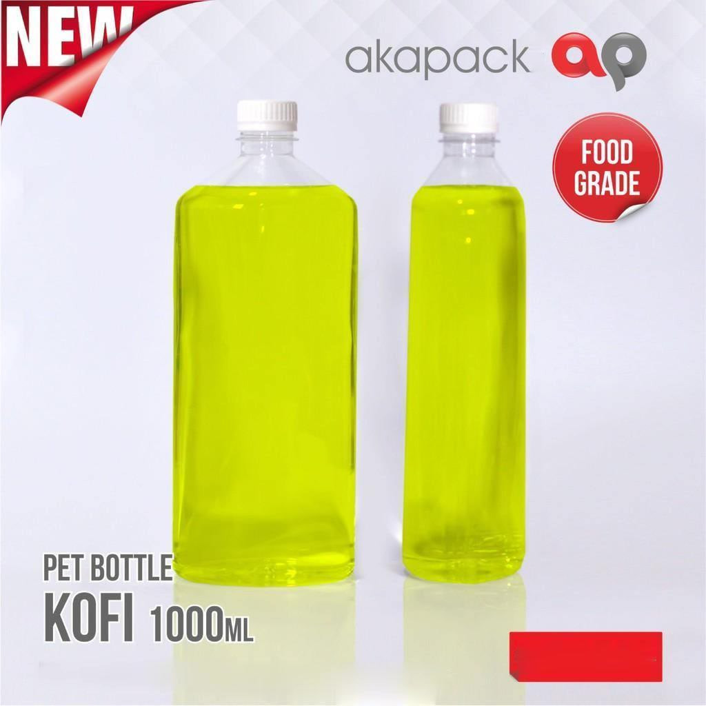 Botol pillow Kofi 1000ml KHUSUS BANDUNG / Botol Plastik 1liter / akapack