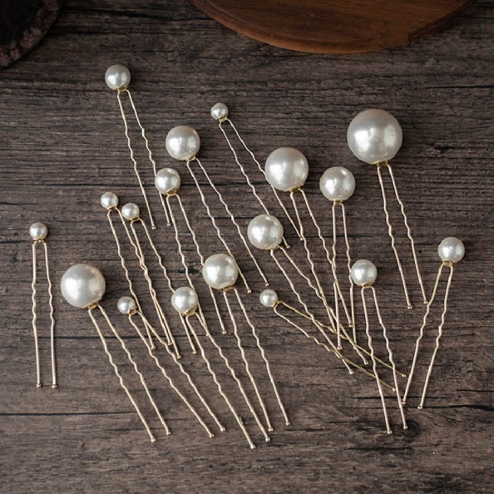 Hairpin Hairpiece Aksesoris Rambut Tusuk Konde Mutiara Pearl Korea