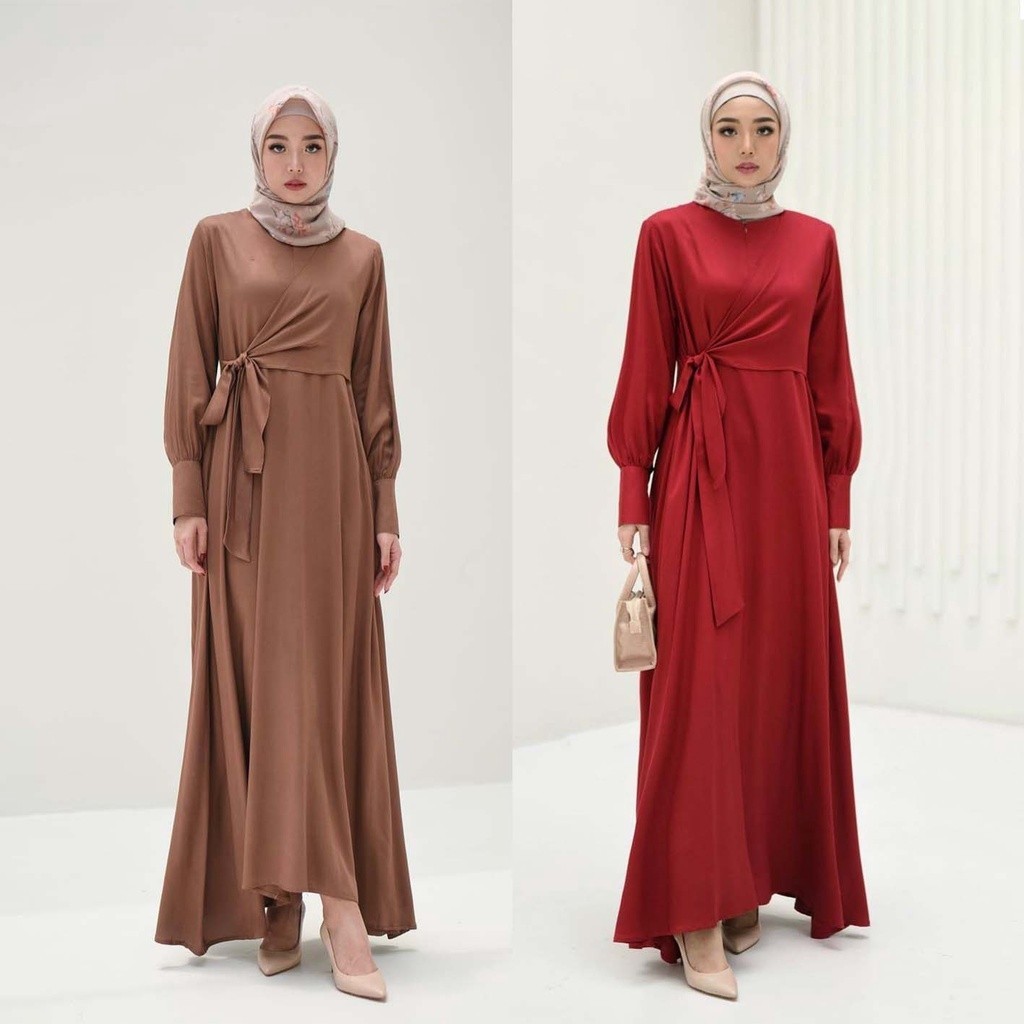 RANIA DRESS/ DRESS GAMIS DEWASA BAJU MUSLIM SYAR'I MODERN LADY ZARA MODEL KEKINIAN MODEL BALON TERBA