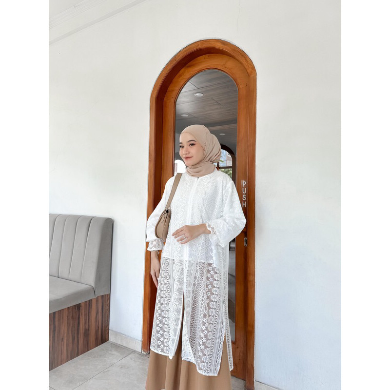 ALUNA LACEY TUNIC // TUNIC BROKLAT // TUNIK KONDANGAN/ GAMIS MODEL BARU MURAH