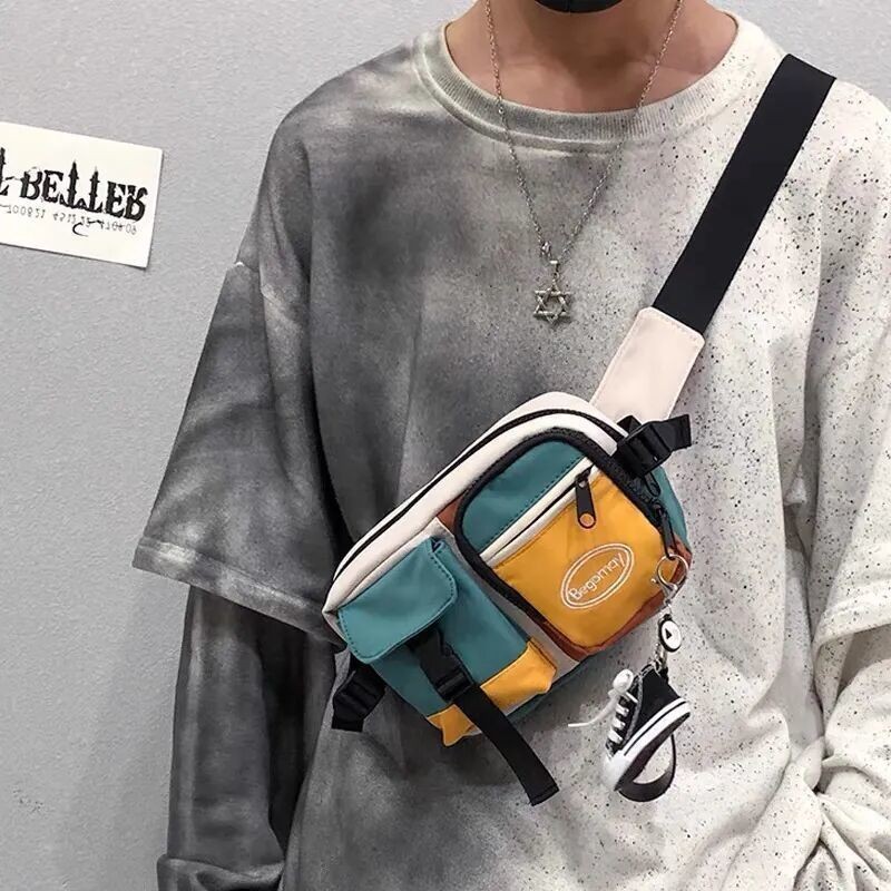 Trendi Jepang Tas Selempang Kecil Unik/Tas Selempang Pria Trendi Tas Selempang Merek Trendi Tas Bahu