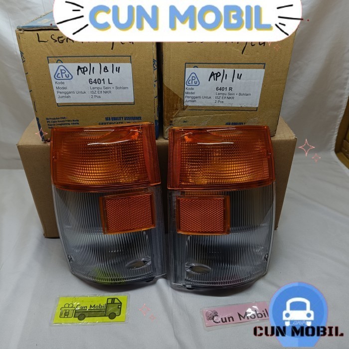 Lampu sen depan Isuzu ELF77 NKR 58 66 NHR55  PS77 merk CPU 6401  - KANAN + KIRI CUN MOBIL