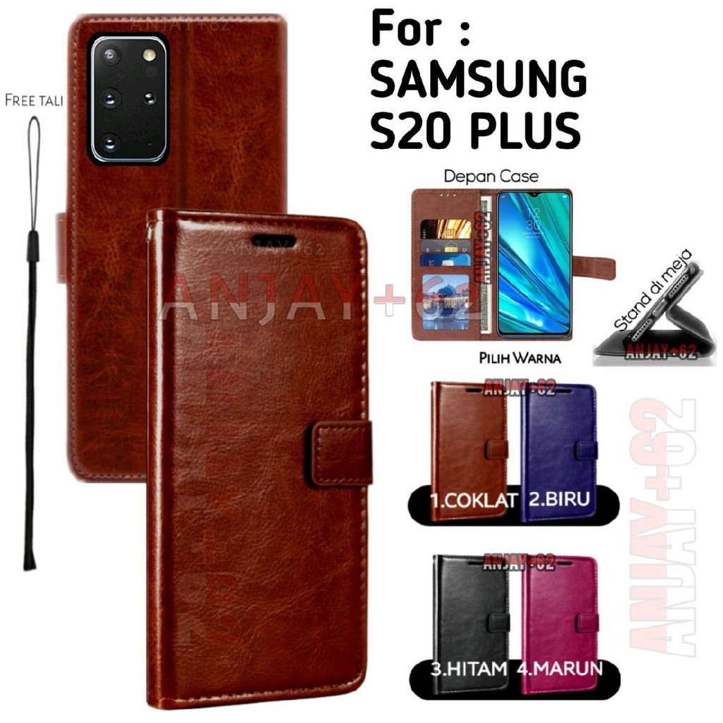 Flip cover case untuk SAMSUNG S20 PLUS casing dompet kulit standing serta pelindung layar untuk smar