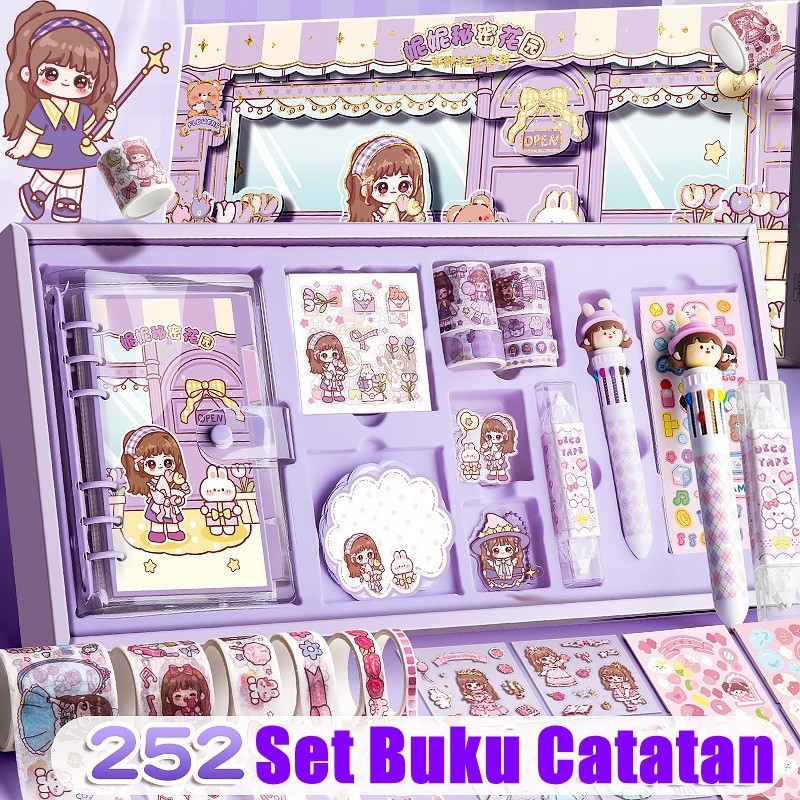 

Allinhome - 252 in 1 Diary Set Buku Jurnal Binder Aesthetic Buat Hadiah Ulang Tahun Hadiah Buku Harian