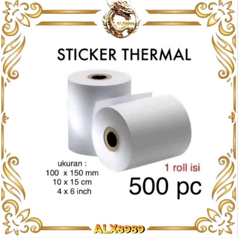 

stiker kertas lebal thermal 100x150 mm sticker ukuran A6 10x15cm