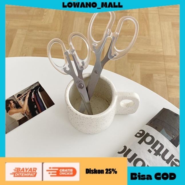 

[[LOWANOMALL6]] TERLARIS Gunting Kertas Transparan Aesthetic Muji Style Scrapbook Scissors SMALL COD