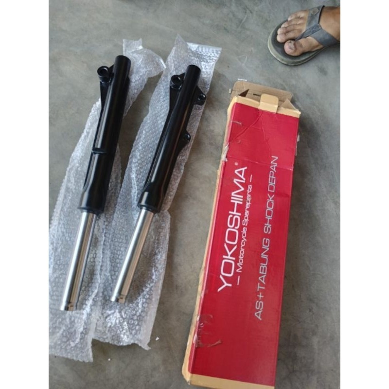 [ FURMOTOR ] SHOCK DEPAN KOMPLIT SUPRA X 125 AS BAMBU + TABUNG BOTTOM SHOCKBREAKER SHOCK BREAKER SKO