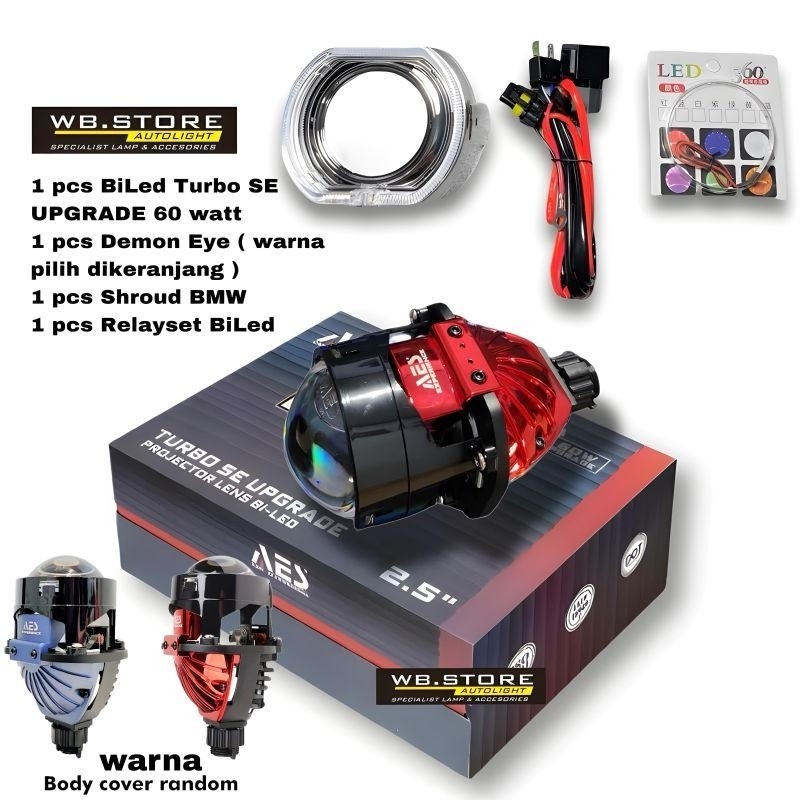 PROMO COMBO PAKET HEMAT BILED AES TURBO SE EXPERIENCE 60 WATT ORIGINAL BILED  Gen 3 AES PAKETAN SHRO