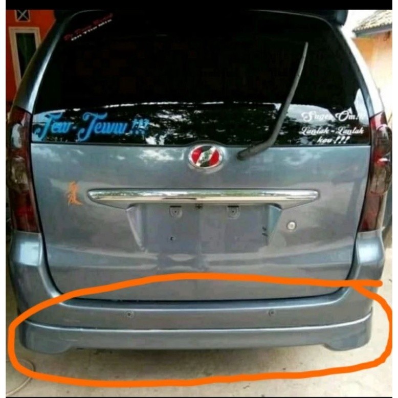 bodykit belakang avanza tipe s Fiber Duraflek