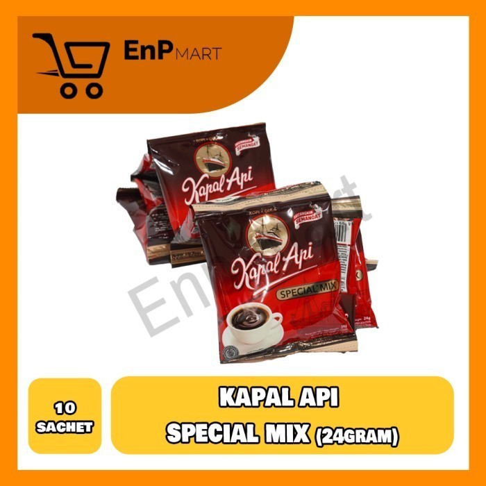 

Kopi KAPAL API SPECIAL MIX - Kopi + Gula - 1 Renceng 10 sachet 25 g Diskon