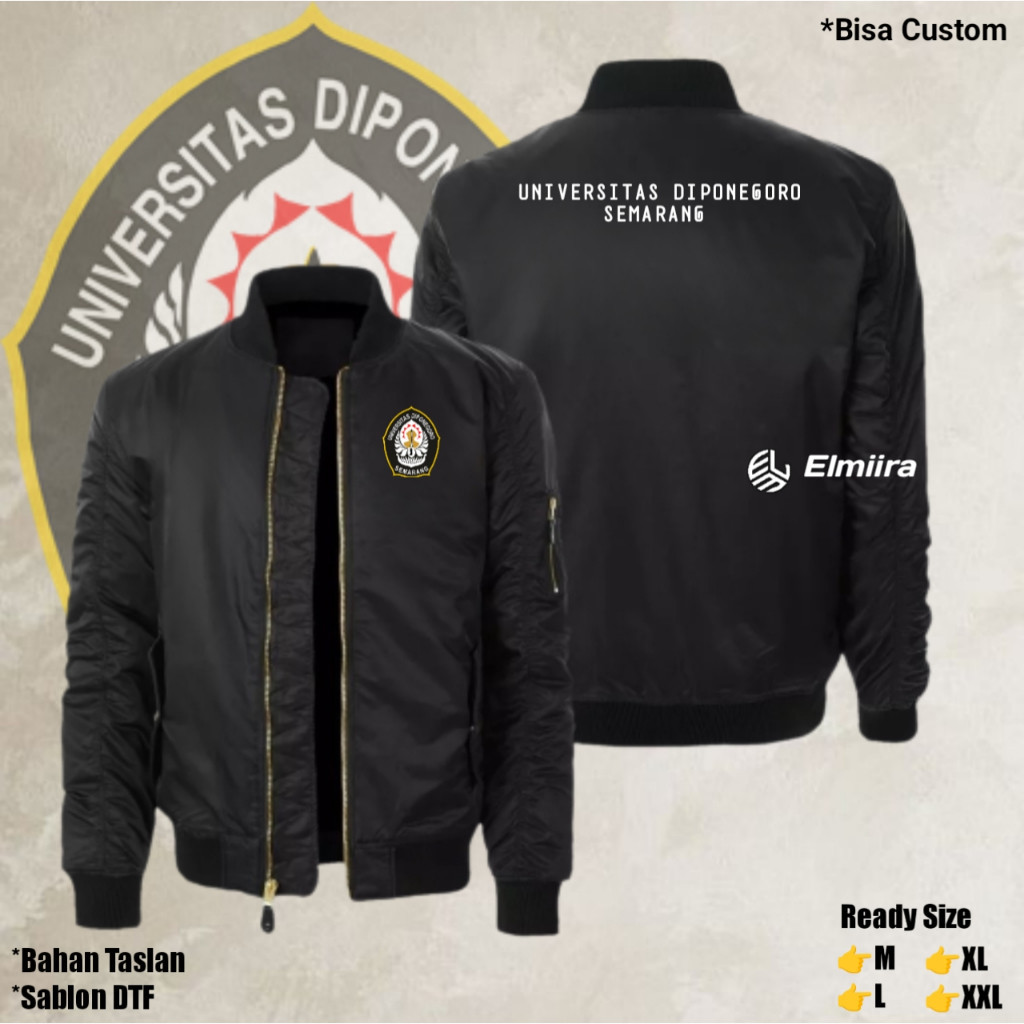 Jaket UNIVERSITAS DIPONEGORO SEMARANG Bomber Jaket Custom Universitas