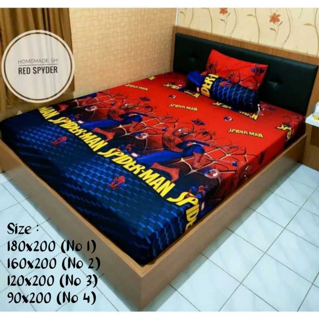 Sarung Kasur Busa Resleting Karakter anak cowok | Sarung Kasur Busa Resleting 180x200x20 kain katun 