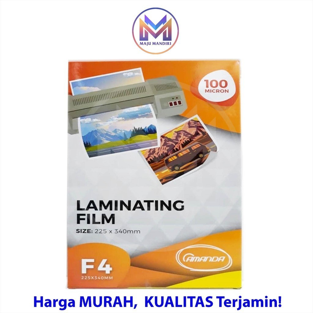 

Plastik Laminating Film Amanda F4 100 Micron / Isi 100 Lembar