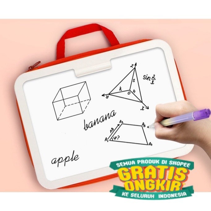 

Portable Magnetic Drawing White Board Bag for Kids / Storage Bag / Folder Bag / Tas Sekolah Anak/ kado hadiah