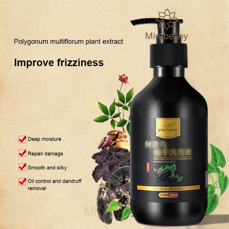 COD⚡ Shampoo Penumbuh Rambut 300ml Herbal Shampo Rambut Hitam Shampo Penghilang Uban Polygonum Multi