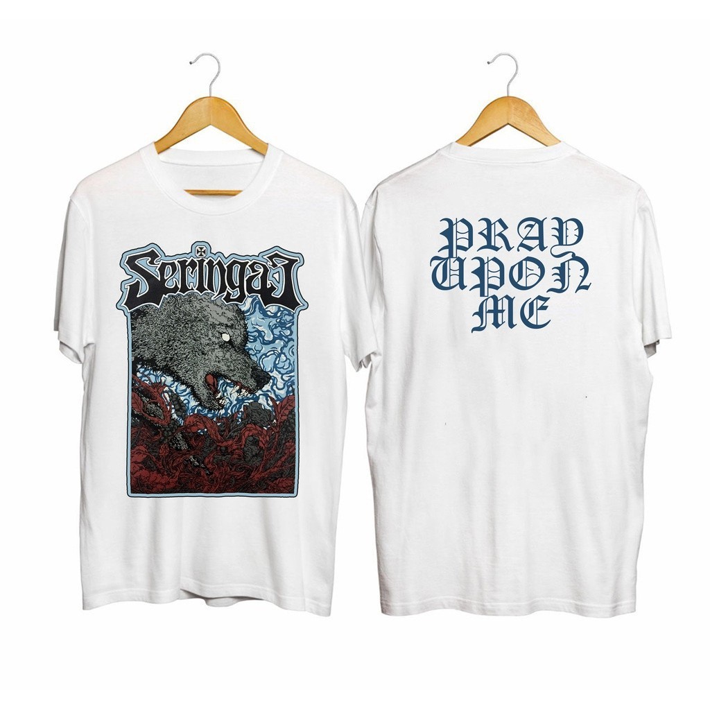 【COD】KAOS Band SERINGAI - Baju METAL SERIGALA MILITIA  / TSHIRT  HITAM Band Rock/