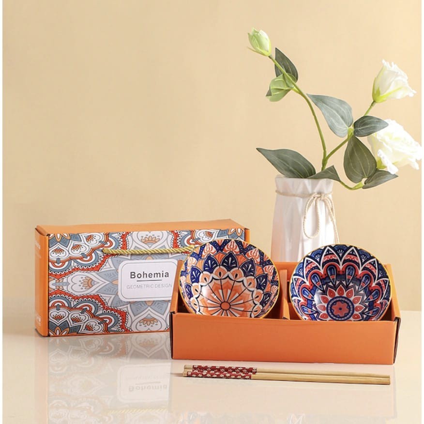 Mangkok set keramik  / Mangkok gift set souvenir / Hampers mangkok keramik