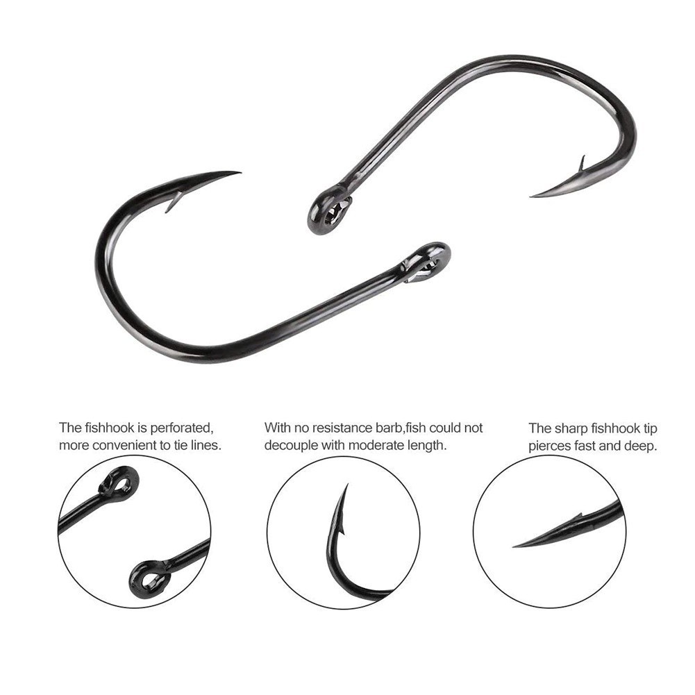1 box Kail Pancing Fishing Hook Barbed Carp Tackle No 6, 11,12