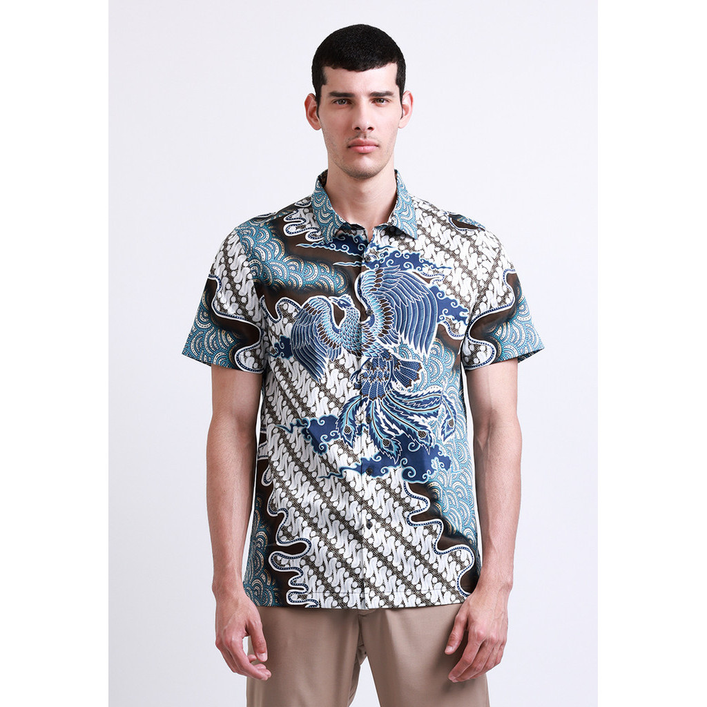 Manzone Kemeja Batik Lengan Pendek Ratagama Brown