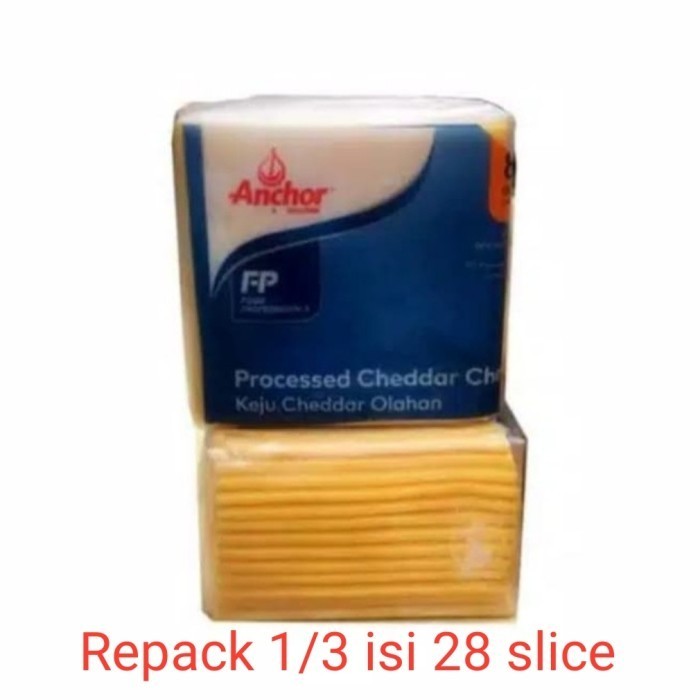 

Tfren99_ CHEESE SLICE ANCHOR 28 SLICE CHEDDAR BURGER SLICE 1/3 KEJU TIPIS