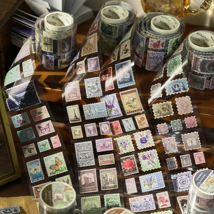 

Washi Tape 1 Pack Roll Sticker Scrapbook Model Perangko 02 Journal DIY Stiker Aesthetic Stamps