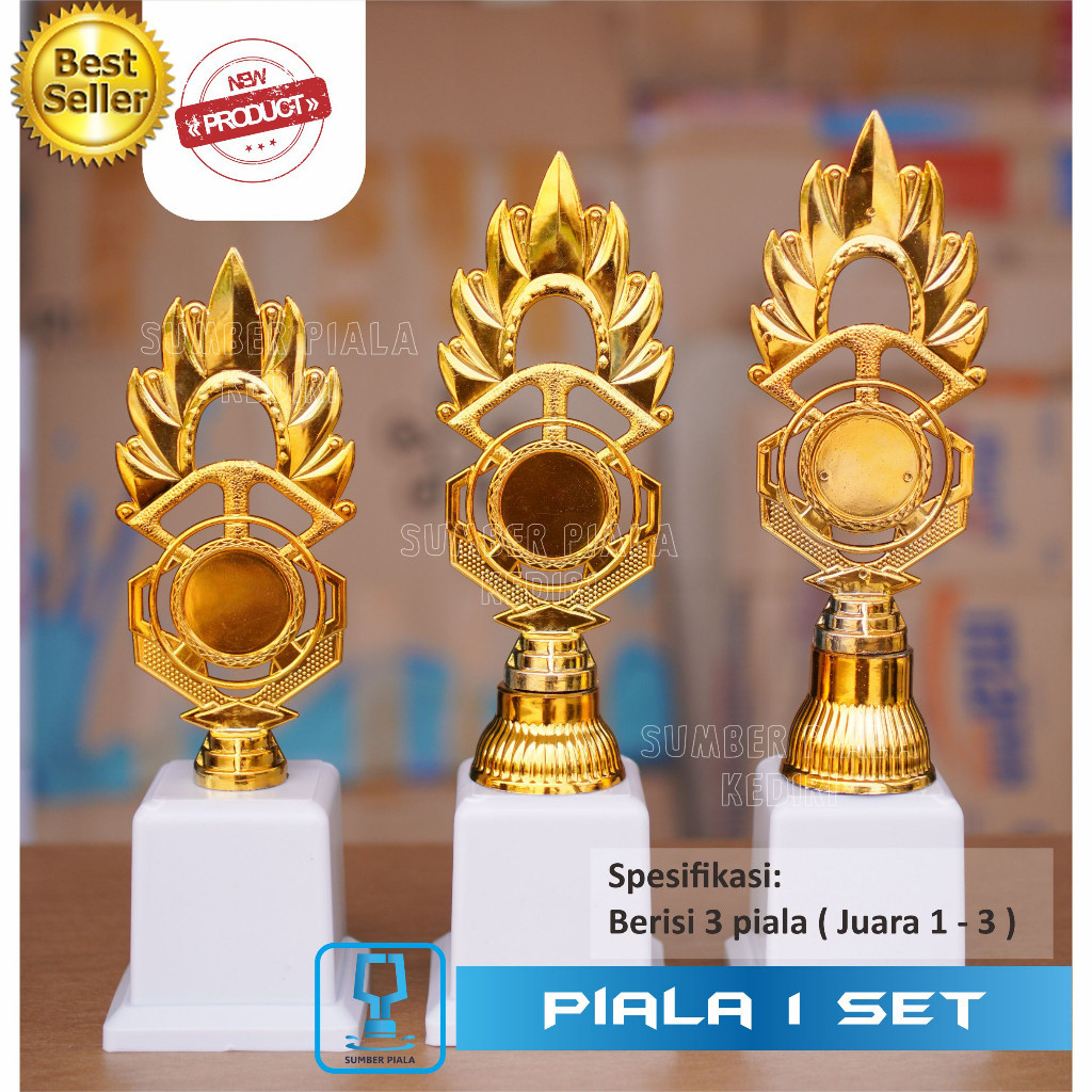 Piala 1 Set Murah Tatakan Putih