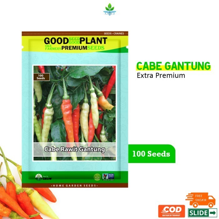 GOODSEED - 100 Biji Benih Bibit Cabe Rawit Setan Gantung Jumbo F1