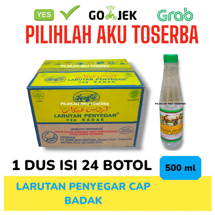 

Larutan Penyegar CAP BADAK Rasa ORIGINAL Botol Pet 500 ml - ( HARGA 1 DUS ISI 24 botol )