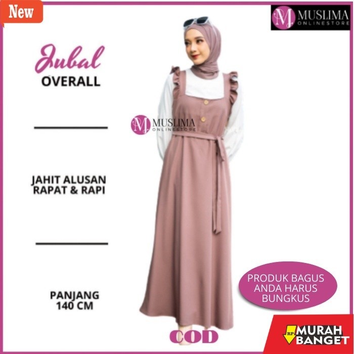 Jumpsuit Wanita Kekinian OVERALL DRESS  BAJU MONYET WANITA PREMIUM BY MUSLIMAONLINESTORE