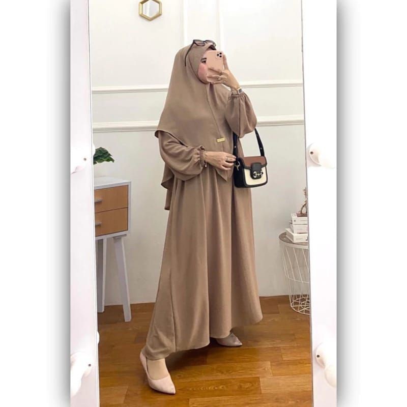 GAMIS SET. SYAR,I CRINKEL JUMBO  POLOS MURAH//BAJU WANITA MODEL BARU / MURAH PROMO