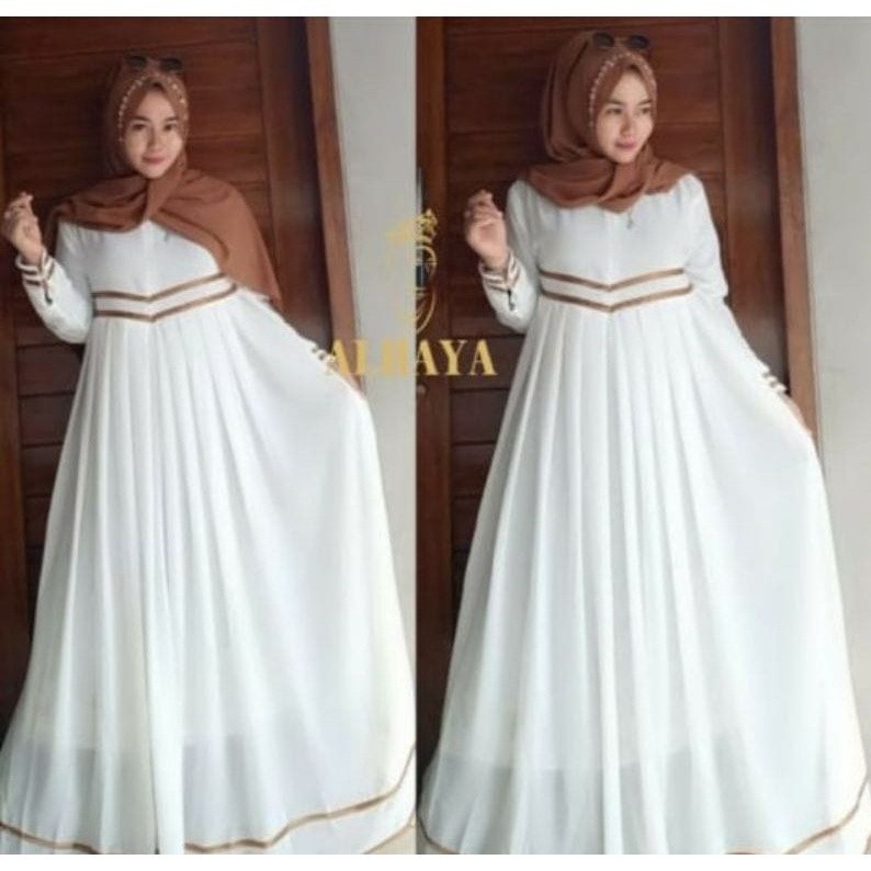 GAMIS WOLVIS  L XL XXL gamis muslim terbaru gamis jumbo//BAJU WANITA MODEL BARU / MURAH PROMO