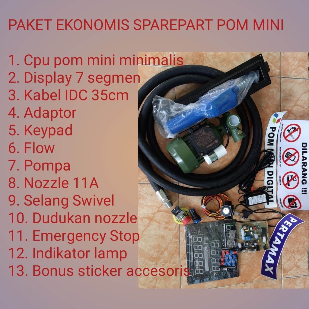 Paket Sparepart Pom Mini Pertamini Digital Simple