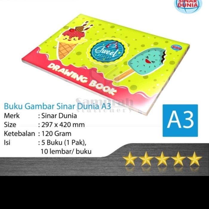 

✨LARIS✨ -buku gambar A3 sidu (5buku)