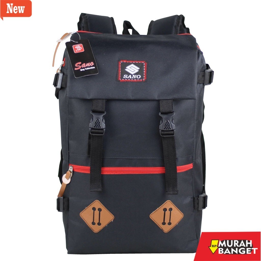 Tas Ransel pria kekinian Ransel Kuliah Backpack Keren Tas Pria Tas Hitam Distro Sano Bagus Ransel Co