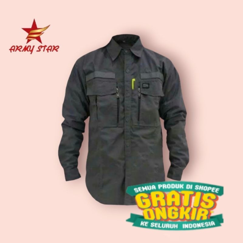 KEMEJA W-TAC TACTICAL VELCRO PANJANG/ jumbo big size besar